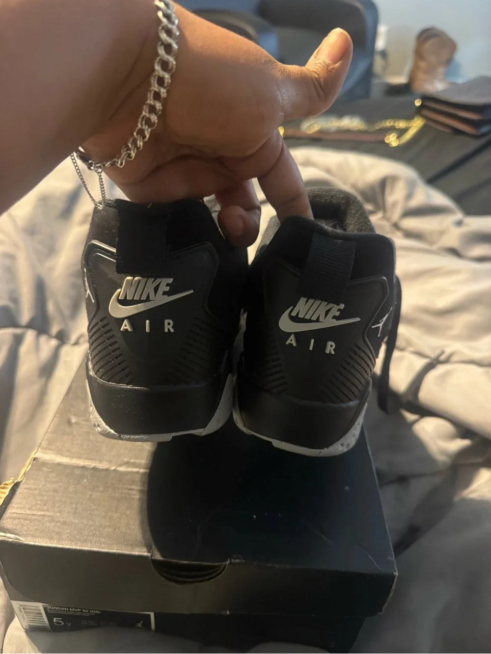 Jordan Kids' Black & Grey Low-Top Sneakers